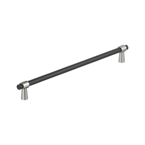 Mergence Zinc Matte Black / Polished Chrome Cabinet Pull 4