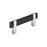 Mulino Zinc Matte Black / Polished Chrome Cabinet Pull 1