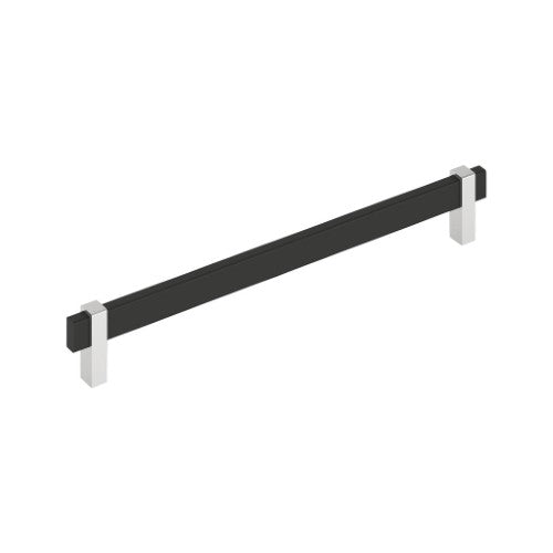 Mulino Zinc Matte Black / Polished Chrome Cabinet Pull 7