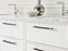 Mulino Zinc Matte Black / Polished Chrome Cabinet Pull 22