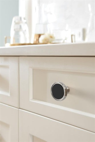 Mergence Zinc Matte Black / Polished Nickel Cabinet Knob 4