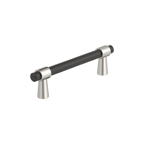 Mergence Zinc Matte Black / Polished Nickel Cabinet Pull 2