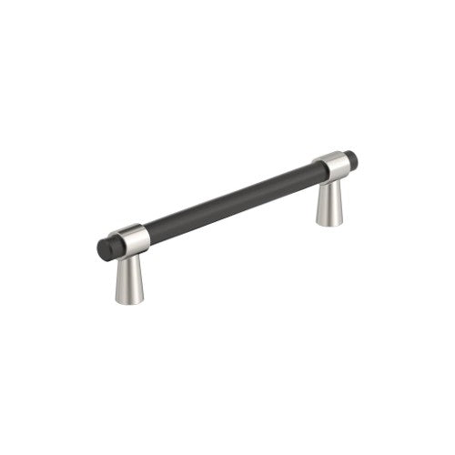 Mergence Zinc Matte Black / Polished Nickel Cabinet Pull 3