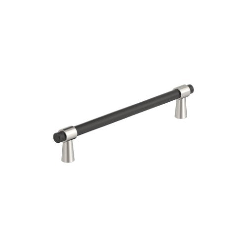 Mergence Zinc Matte Black / Polished Nickel Cabinet Pull 4
