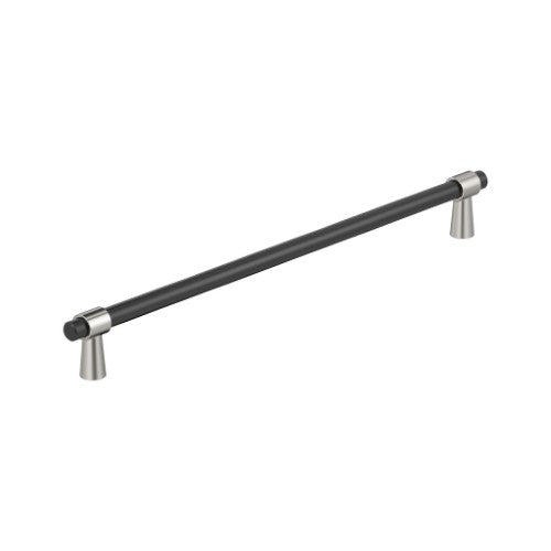 Mergence Zinc Matte Black / Polished Nickel Cabinet Pull 8