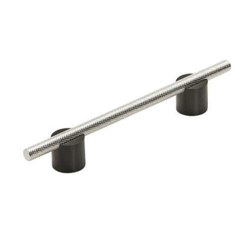 Transcendent Aluminum Matte Black / Polished Nickel Cabinet Pull 3