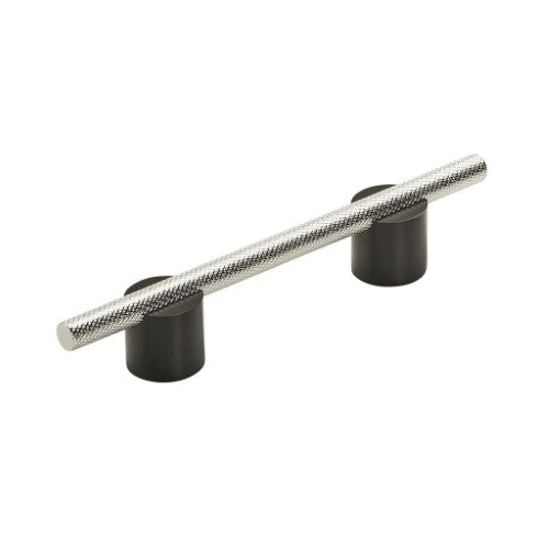 Transcendent Aluminum Matte Black / Polished Nickel Cabinet Pull 2