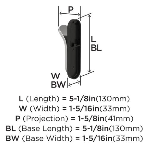 Unison Zinc Matte Black / Polished Nickel Hook 2