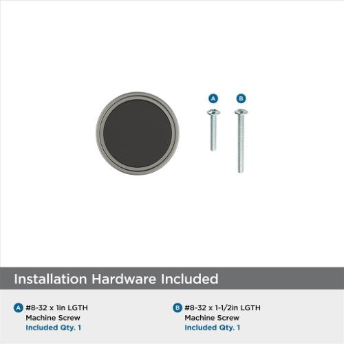Mergence Zinc Matte Black / Satin Nickel Cabinet Knob 3