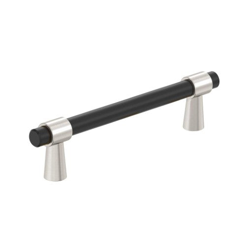 Mergence Zinc Matte Black / Satin Nickel Cabinet Pull 5