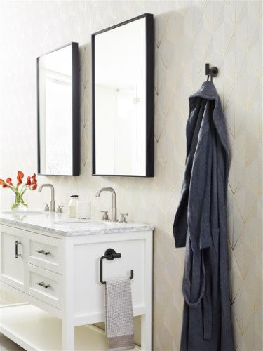 Mergence Zinc Matte Black / Satin Nickel Cabinet Pull 24