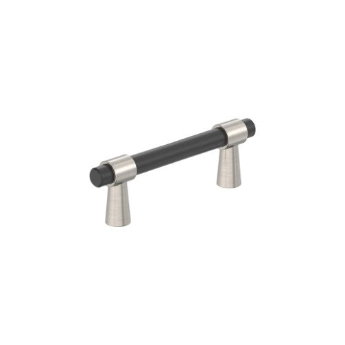 Mergence Zinc Matte Black / Satin Nickel Cabinet Pull 1
