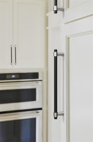 Mergence Zinc Matte Black / Satin Nickel Cabinet Pull 22