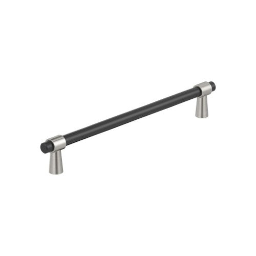 Mergence Zinc Matte Black / Satin Nickel Cabinet Pull 2