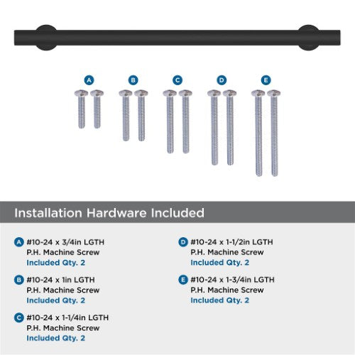 Everett Zinc Matte Black Appliance Pull 5