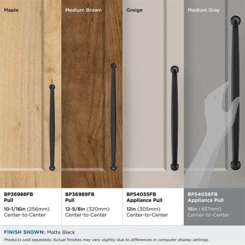 Renown Zinc Matte Black Appliance Pull 8