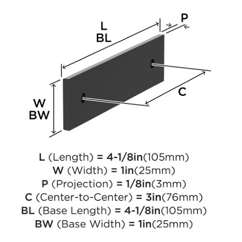 Ladera Zinc Matte Black Cabinet Backplate 16