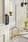 Ladera Zinc Matte Black Cabinet Backplate 32