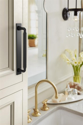 Ladera Zinc Matte Black Cabinet Backplate 34
