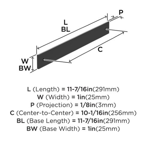 Ladera Zinc Matte Black Cabinet Backplate 14