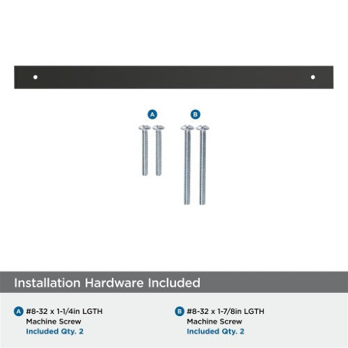Maymont Zinc Matte Black Cabinet Backplate 19