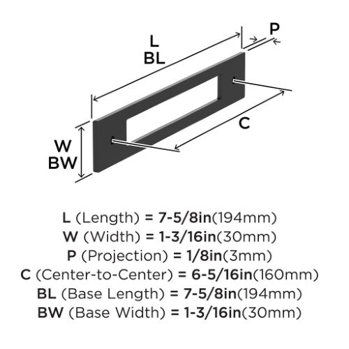 Medora Zinc Matte Black Cabinet Backplate 17