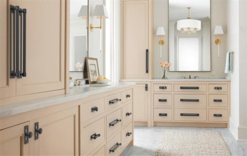 Medora Zinc Matte Black Cabinet Backplate 35