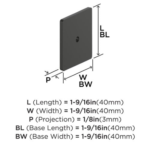 Thoreau Zinc Matte Black Cabinet Backplate 2