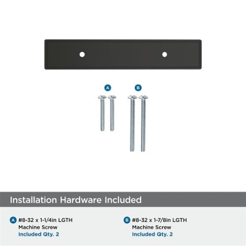 Thoreau Zinc Matte Black Cabinet Backplate 17