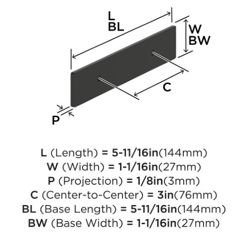 Thoreau Zinc Matte Black Cabinet Backplate 9