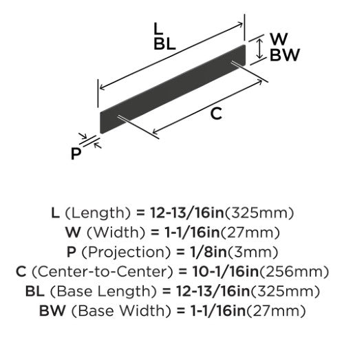 Thoreau Zinc Matte Black Cabinet Backplate 15