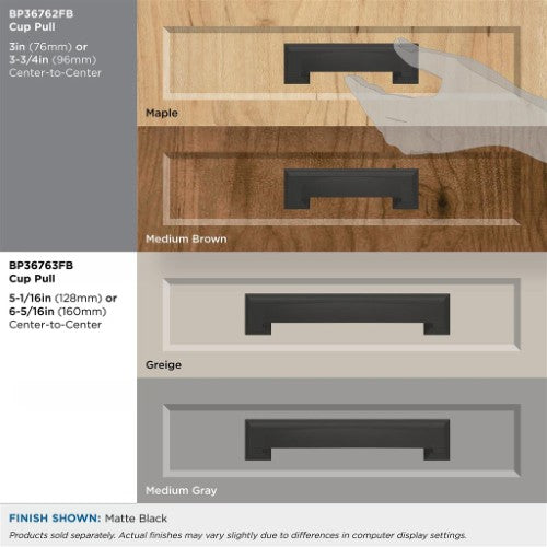 Appoint Zinc Matte Black Cabinet Pull 15