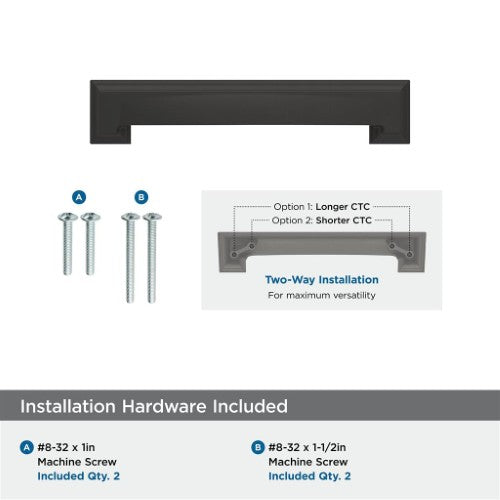 Appoint Zinc Matte Black Cabinet Pull 19