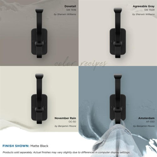 Alder Zinc Matte Black Hook 7