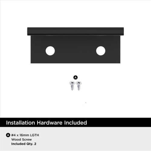 Streamline II Zinc Matte Black Cabinet Pull 11