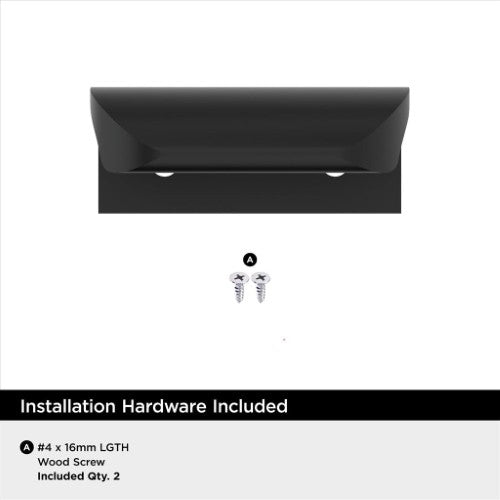 Streamline Tab Zinc Matte Black Cabinet Pull 11