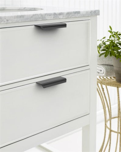 Streamline Tab Zinc Matte Black Cabinet Pull 14