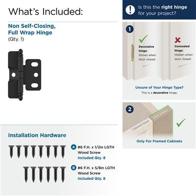 Decorative Hinges Steel Matte Black Cabinet Hinge 6