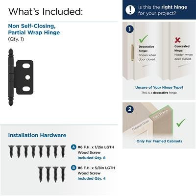 Decorative Hinges Steel Matte Black Cabinet Hinge 7