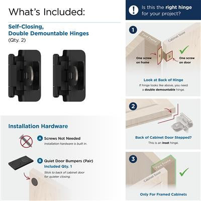 Decorative Hinges Steel Matte Black Cabinet Hinge 3