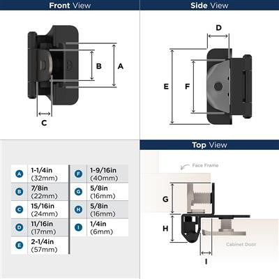 Decorative Hinges Steel Matte Black Cabinet Hinge 2