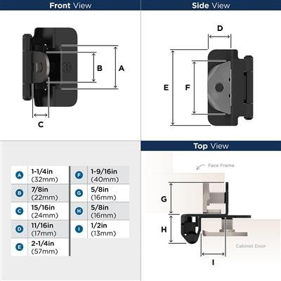 Decorative Hinges Steel Matte Black Cabinet Hinge 2