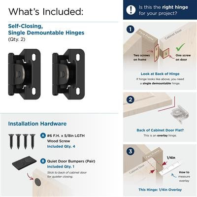 Decorative Hinges Steel Matte Black Cabinet Hinge 3