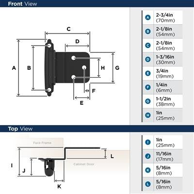 Decorative Hinges Steel Matte Black Cabinet Hinge 2