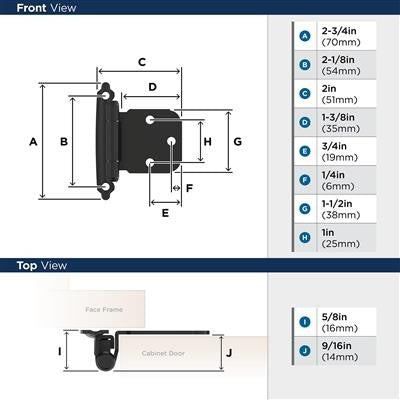 Decorative Hinges Steel Matte Black Cabinet Hinge 2