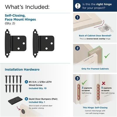 Decorative Hinges Steel Matte Black Cabinet Hinge 3