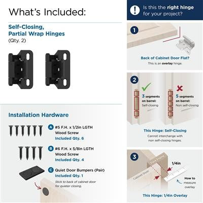 Decorative Hinges Steel Matte Black Cabinet Hinge 3