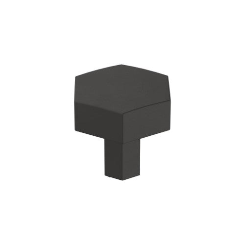 Caliber Zinc Matte Black Cabinet Knob 1
