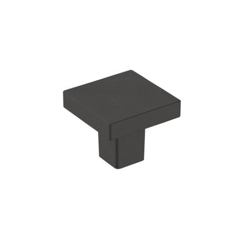 Monument Zinc Matte Black Cabinet Knob 1