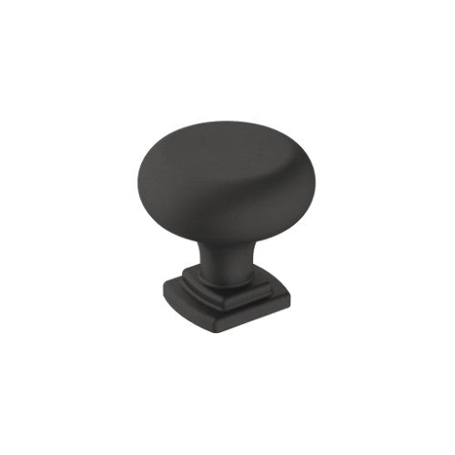Surpass Zinc Matte Black Cabinet Knob 1